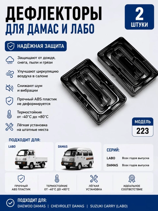 Damas uchun AMG uslubidagi salon havo deflektori, ABS plastik - 
