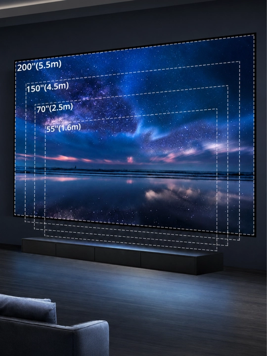 Proyektor V518, Android 15, Full HD, WiFi, Bluetooth, uy kinoteatri uchun smart proyektor