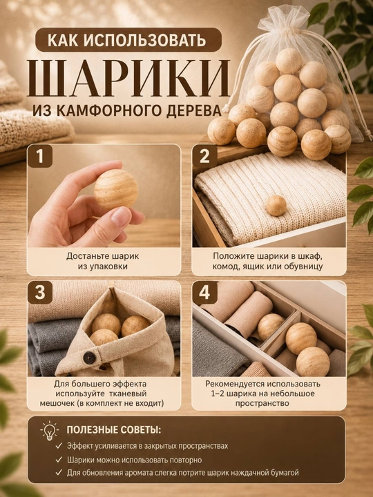 Камфорные шарики от моли