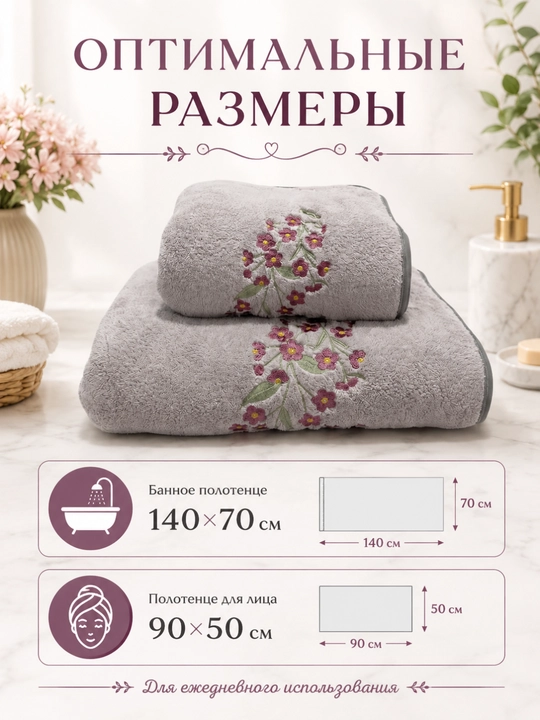 Sochiqlar to'plami 2 tasi 1 da, hammom,  yuz va soch uchun, yumshoq va mayin