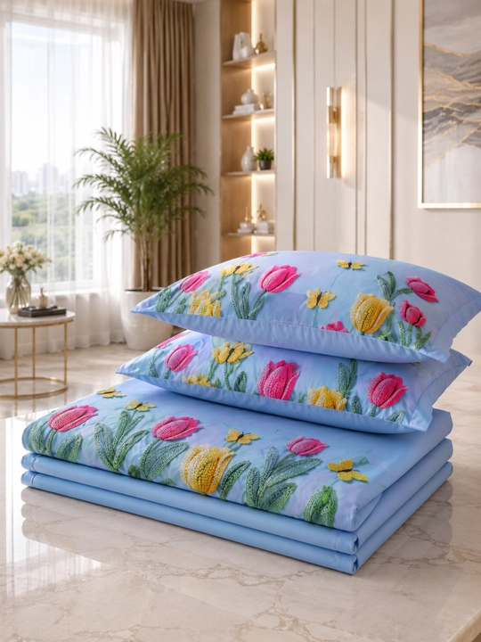 Комплект простыня и наволочка, двуспальная 220*230, наволочка 50*70