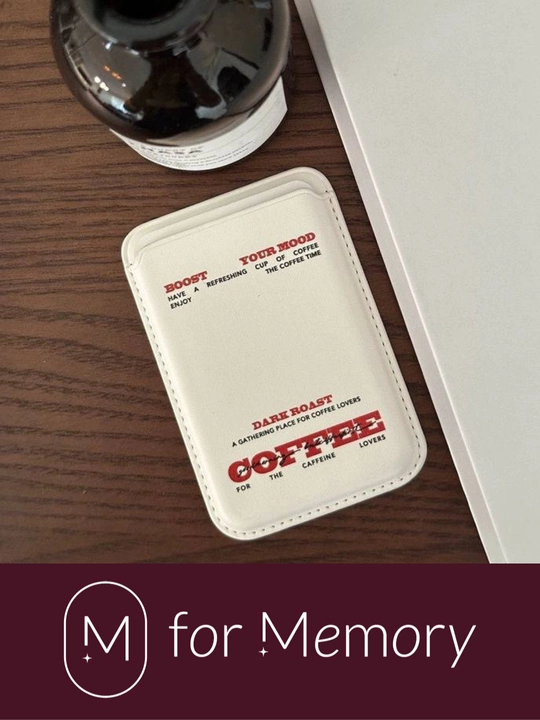 Kartxolder iPhone uchun MagSafe, prinlti "I want to go home" va "Coffee"