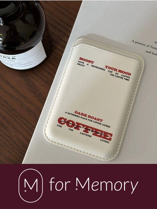 Kartxolder iPhone uchun MagSafe, prinlti "I want to go home" va "Coffee" - 