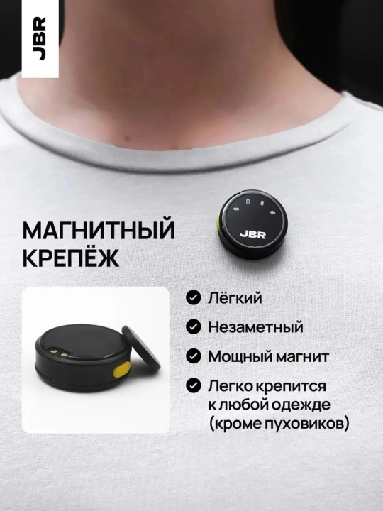 Беспроводной микрофон, петличный, 2 штуки для iphone и android