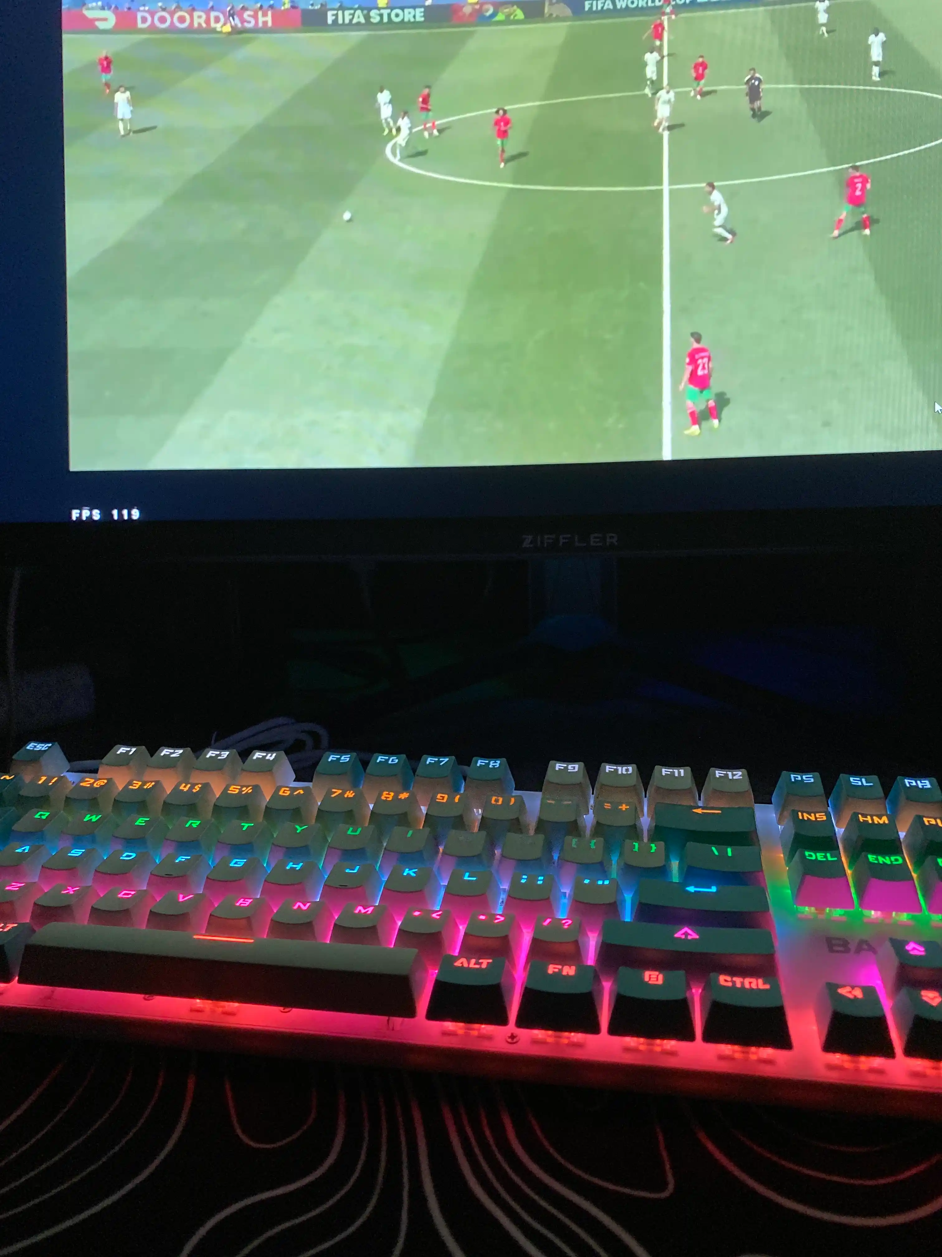 Mexanik klaviatura BAJEAL K100.blue-white, 87 tugma, RGB yoritgichli