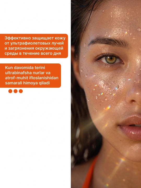 ZODIAC SPF 60+ quyoshdan himoyalovchi yuz va tana krem, seramidlar, niatsinamid, kollagen