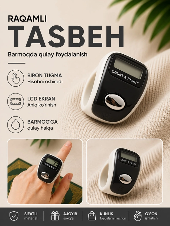 Elektron tasbehlar, zikrni bajarish uchun elektron tasbeh - 