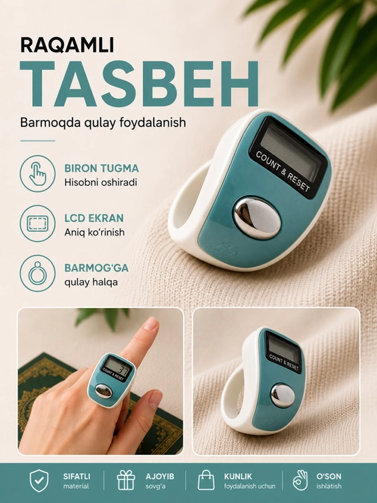 Elektron tasbehlar, zikrni bajarish uchun elektron tasbeh - 