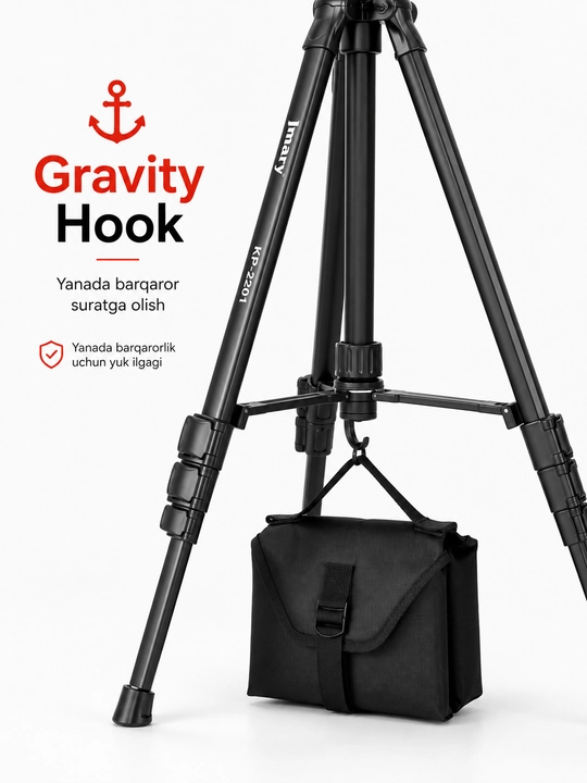 JMARY KP-2201 professional shtativ 172sm telefon va kamera uchun tripod 3kg