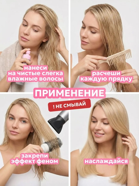 Крем-спрей для волос LIKATO KERAGLOW 17в1 многофункциональный с термозащитой, 200 мл