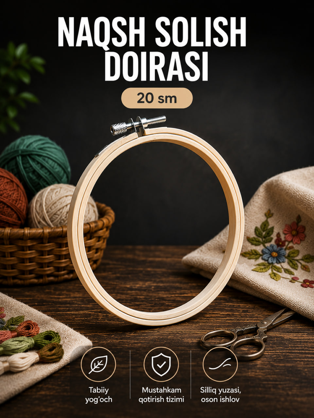 Kashta halqasi 15, 20, 23, 26, 30 sm - 