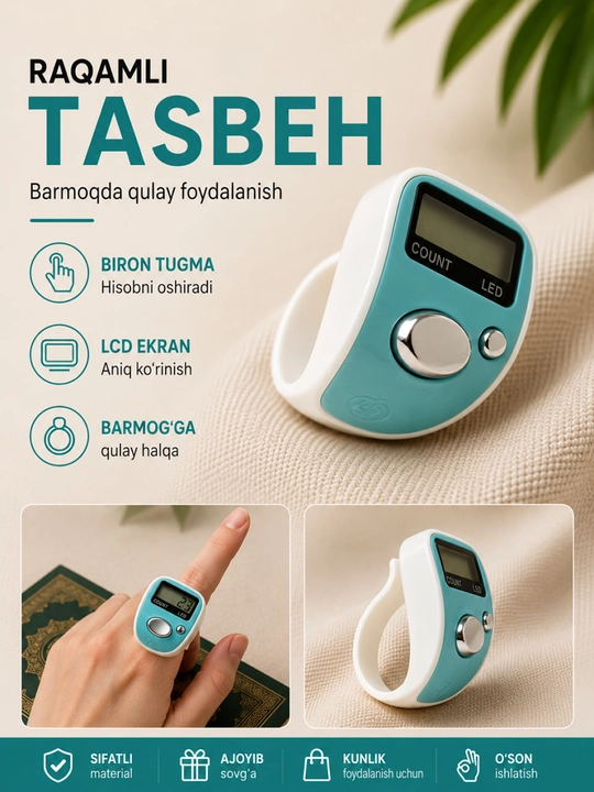 Elektron tasbehlar, zikrni bajarish uchun elektron tasbeh - 