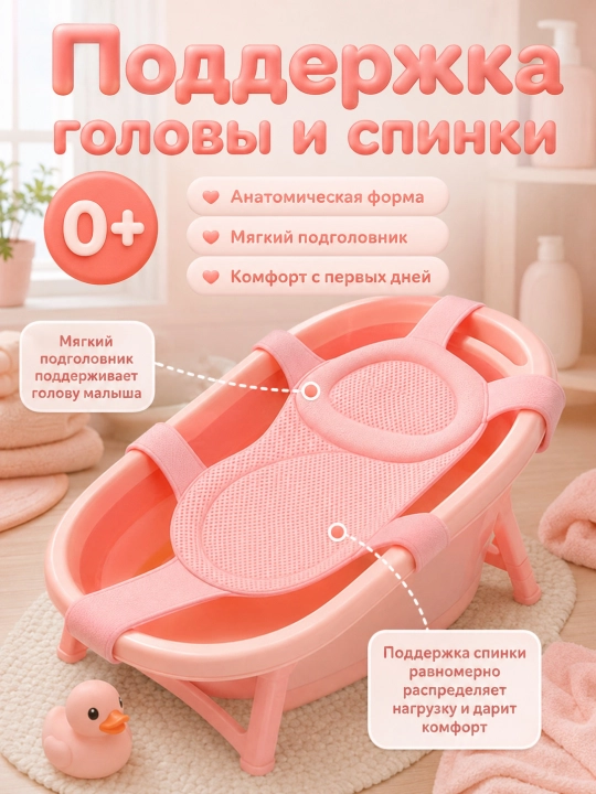 Гамак для купания новорожденных 0+, сетка для детской ванночки, универсальный размер