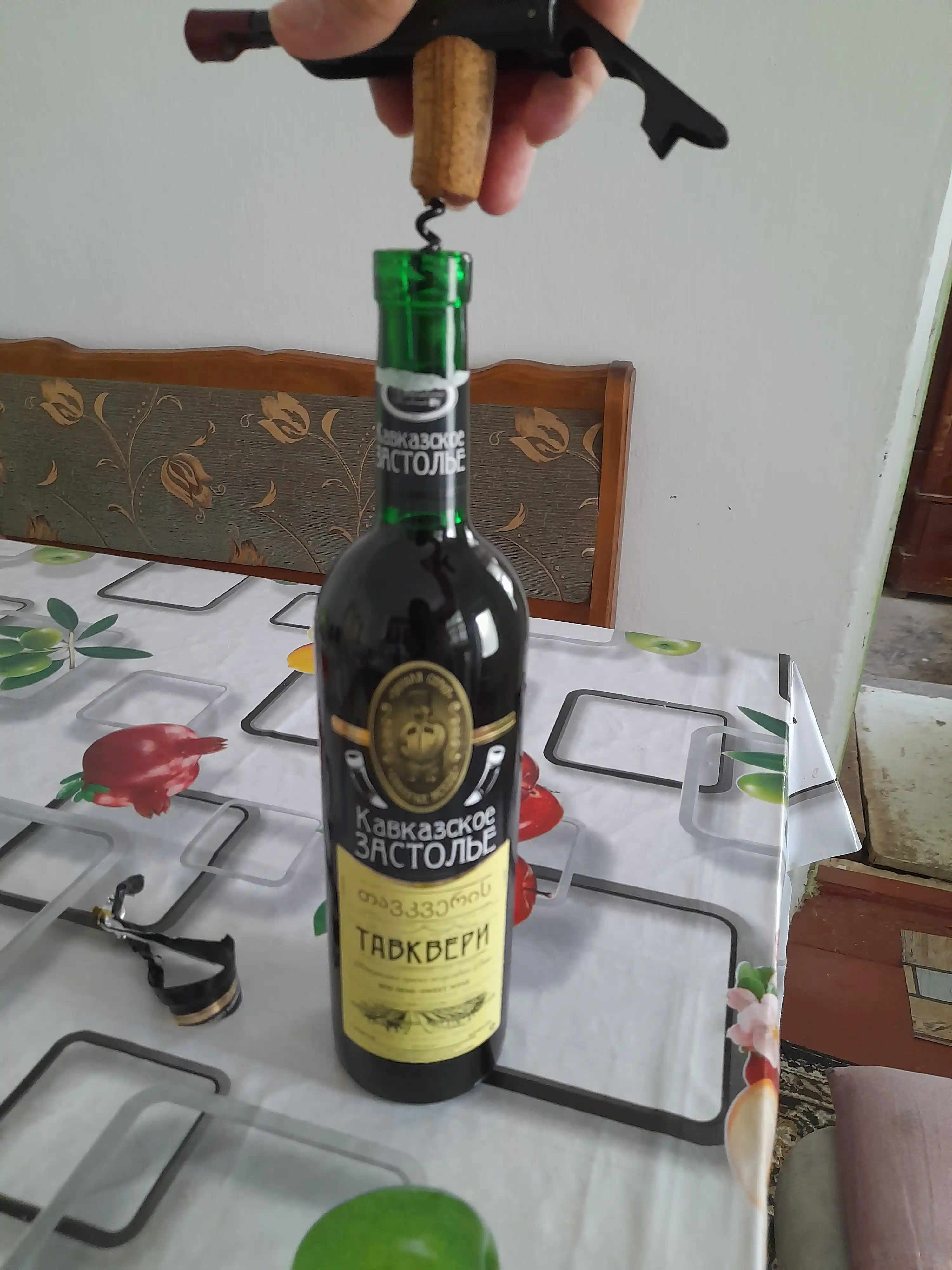 Штопор "Бутылка" 12×2,5 см, металлический винтовой для вина и пробок