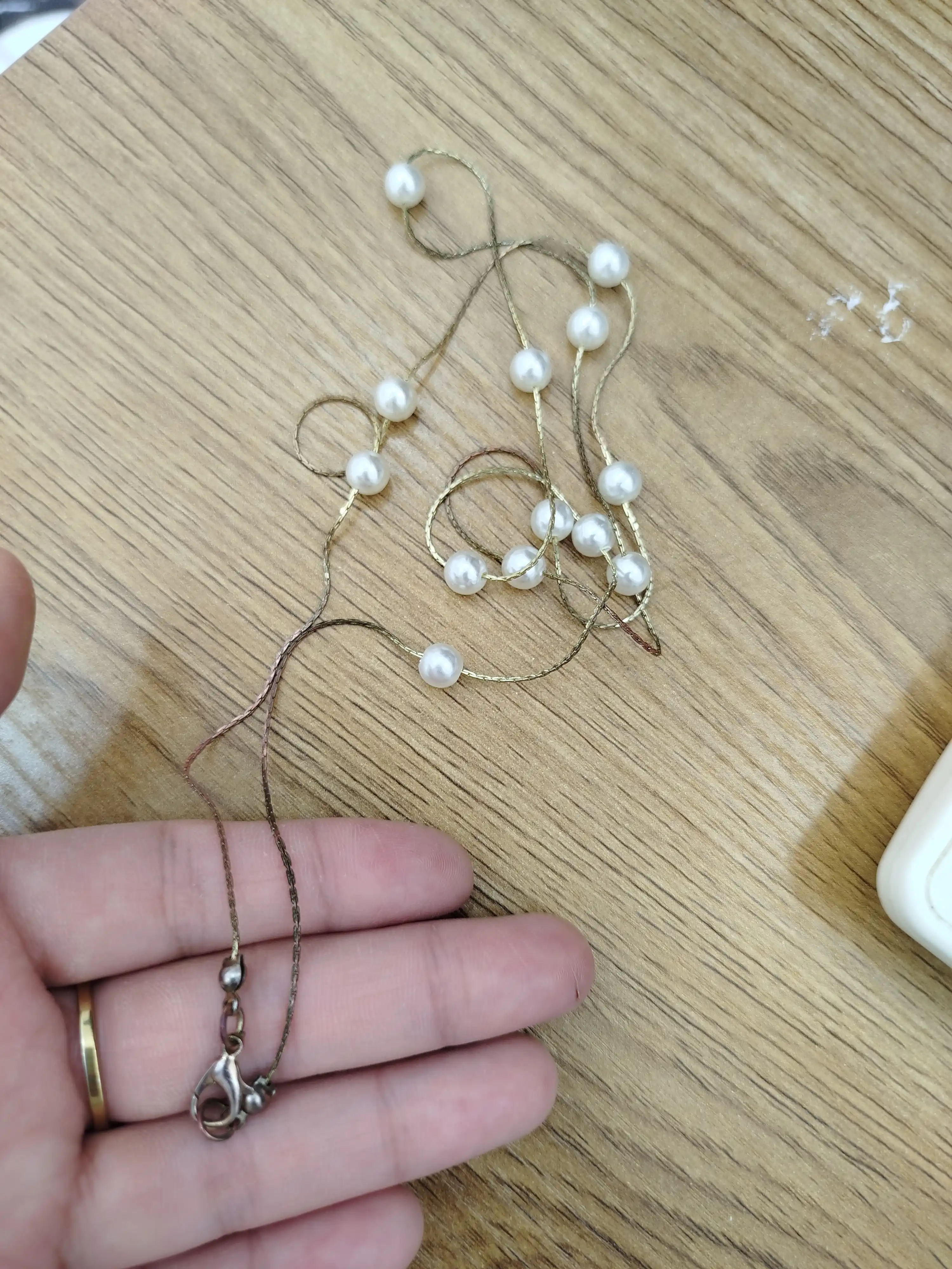Marvarid bilan bo'yin zanjiri, choker, ayollar va qizlar uchun