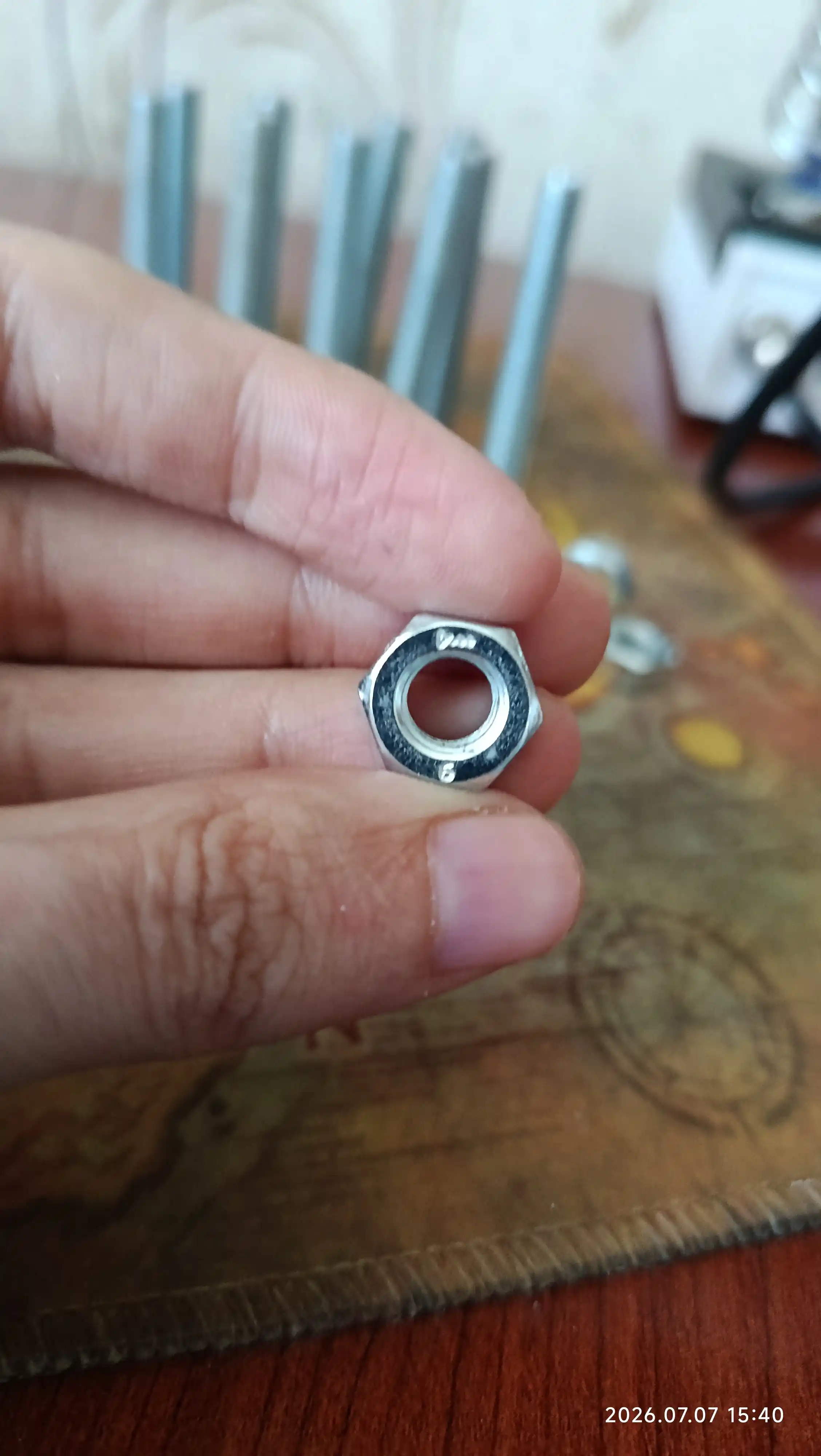 Sinklangan bolt, GOST, yong'oq va yuvish bilan, diametri 8 mm, 10 dona РМЗ