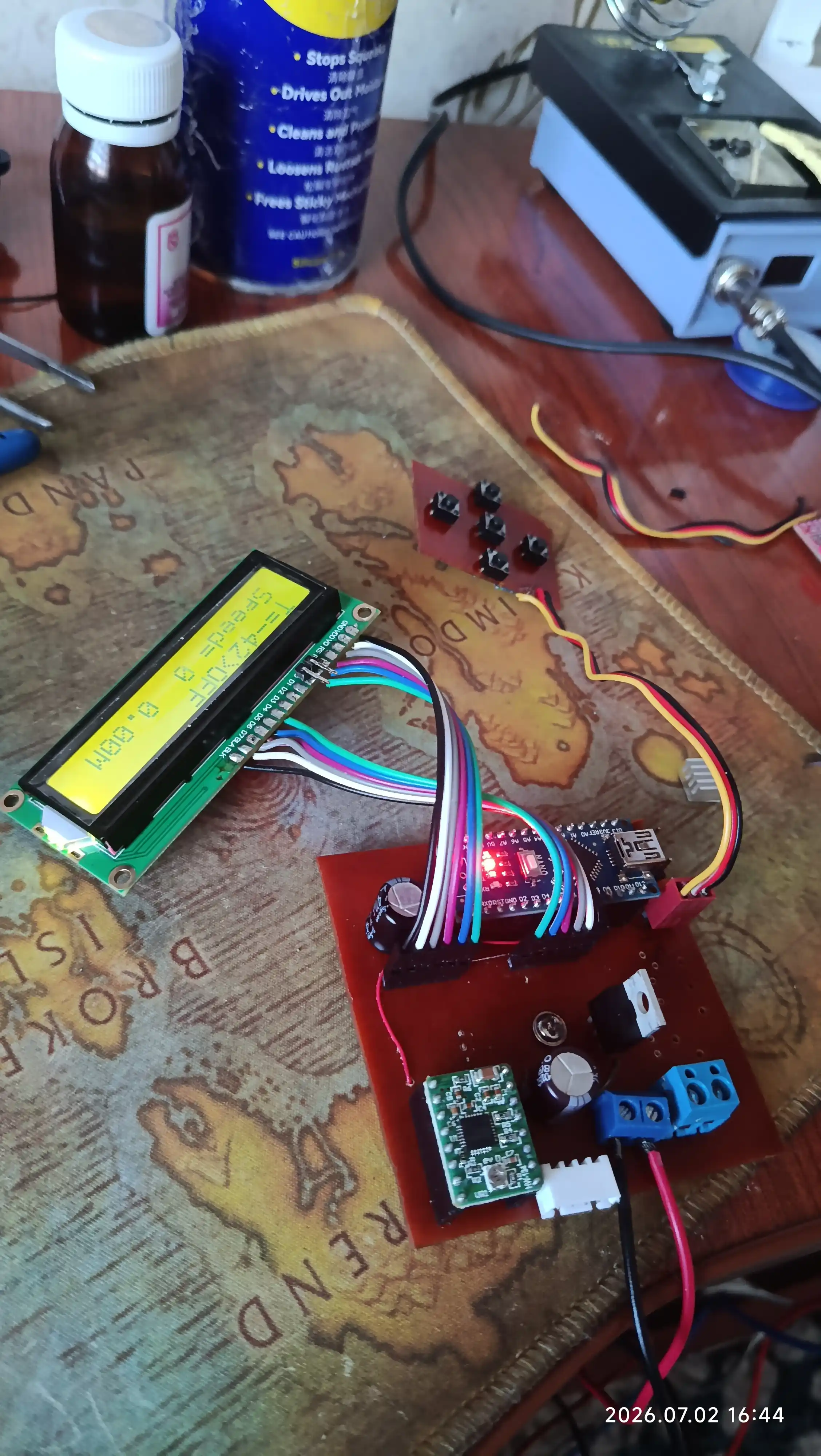 LCD displey 1602 yashil, ko`k i2c moduli bilan, Arduino, NodeMCU, STM32 uchun