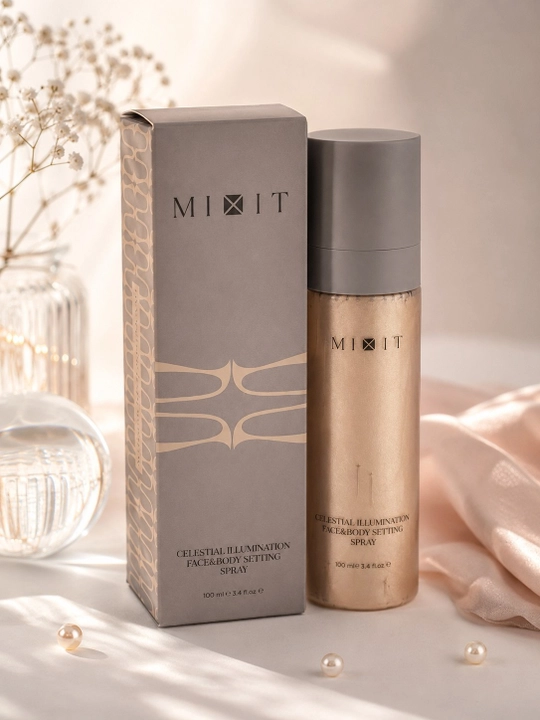 MIXIT Celestial Illumination Face & Body Setting Spray - yorqin fiksator-sprey, 100 ml - 