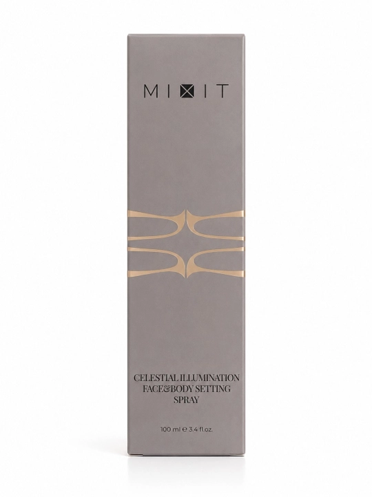MIXIT Celestial Illumination Face & Body Setting Spray - yorqin fiksator-sprey, 100 ml