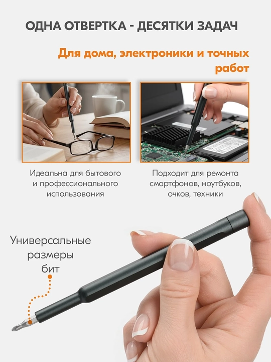 TNI-U Precision Screwdriver Kit – 24 ta bitli aniq ishlash uchun otvyortkalar to‘plami