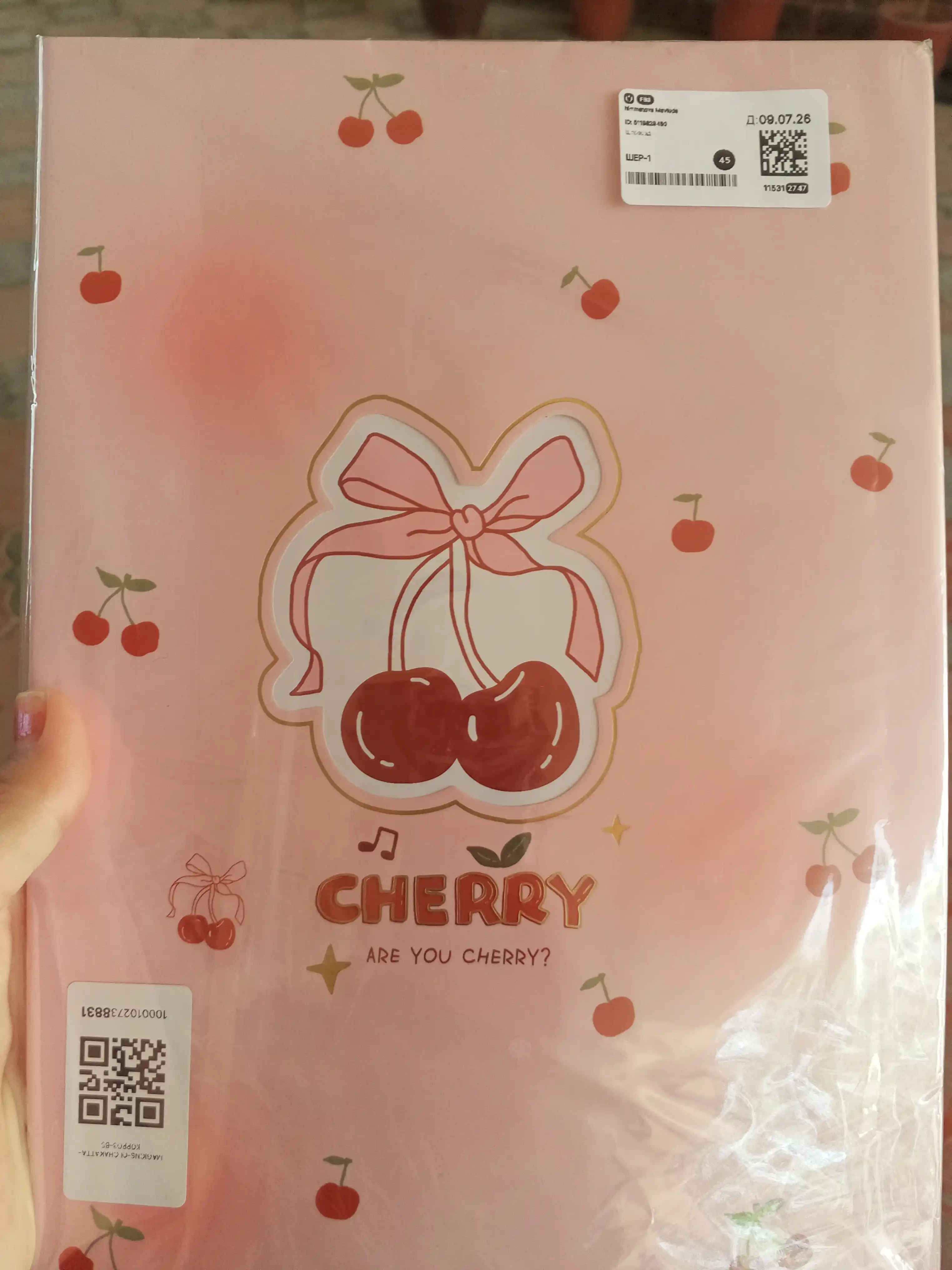 3D блокнот Cherry, большой формат 175×250 мм, 40 листов