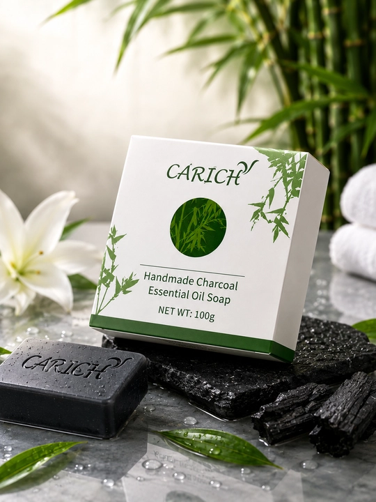 Набор мыла CARICH 3 вида Shea Butter Silk Protein Charcoal, по 100 г
