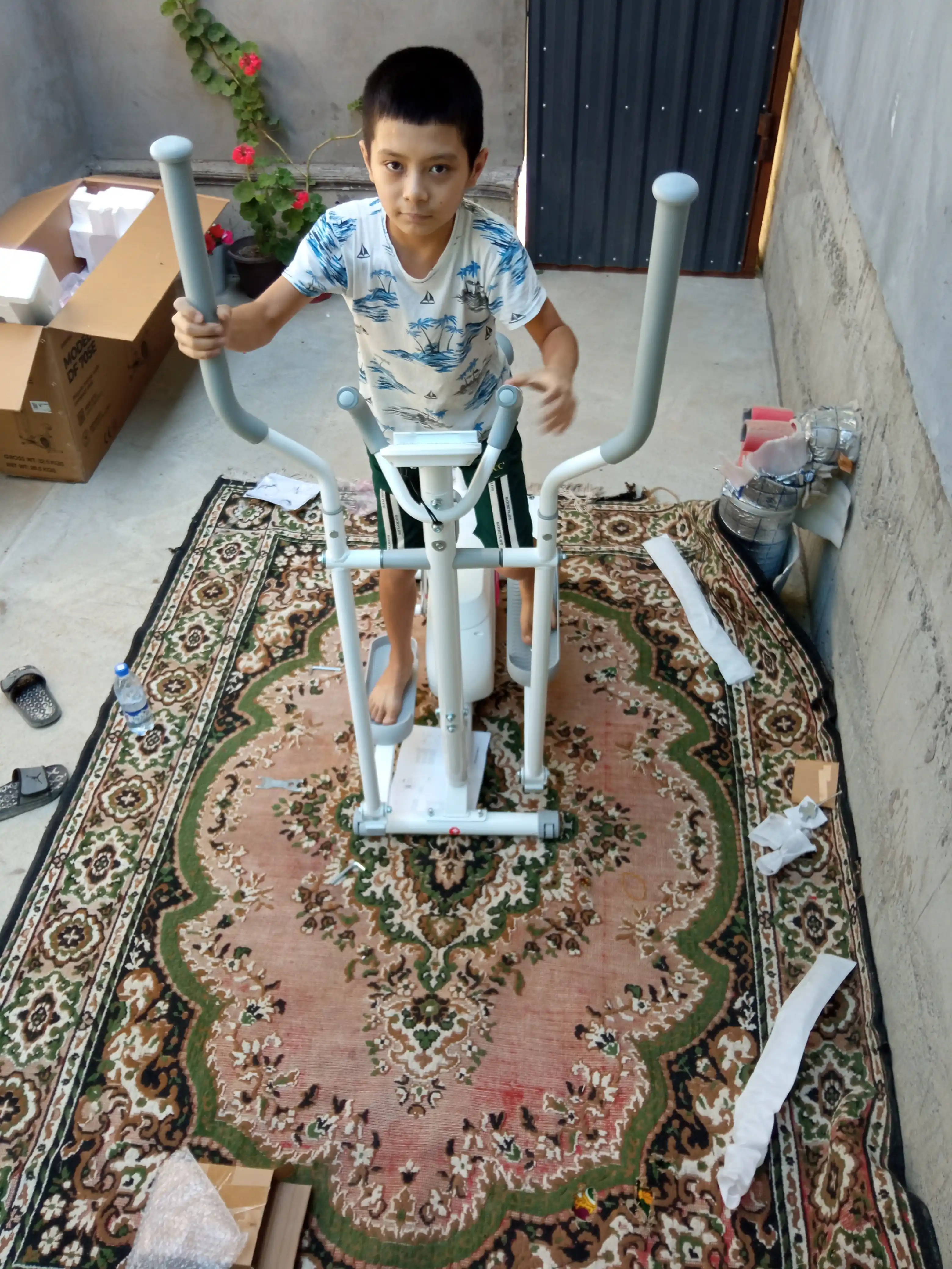 Dreamfit elliptik trenajyor 2 in 1, velo + elliptik, 8 daraja yuklama, 120 dan 130kg gacha