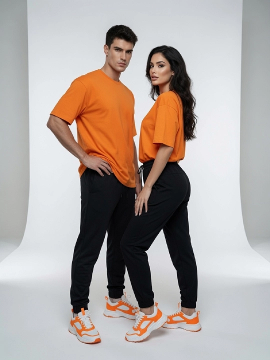 Ayollar va erkaklar uchun unisex futbolka, oversize, 100% paxta