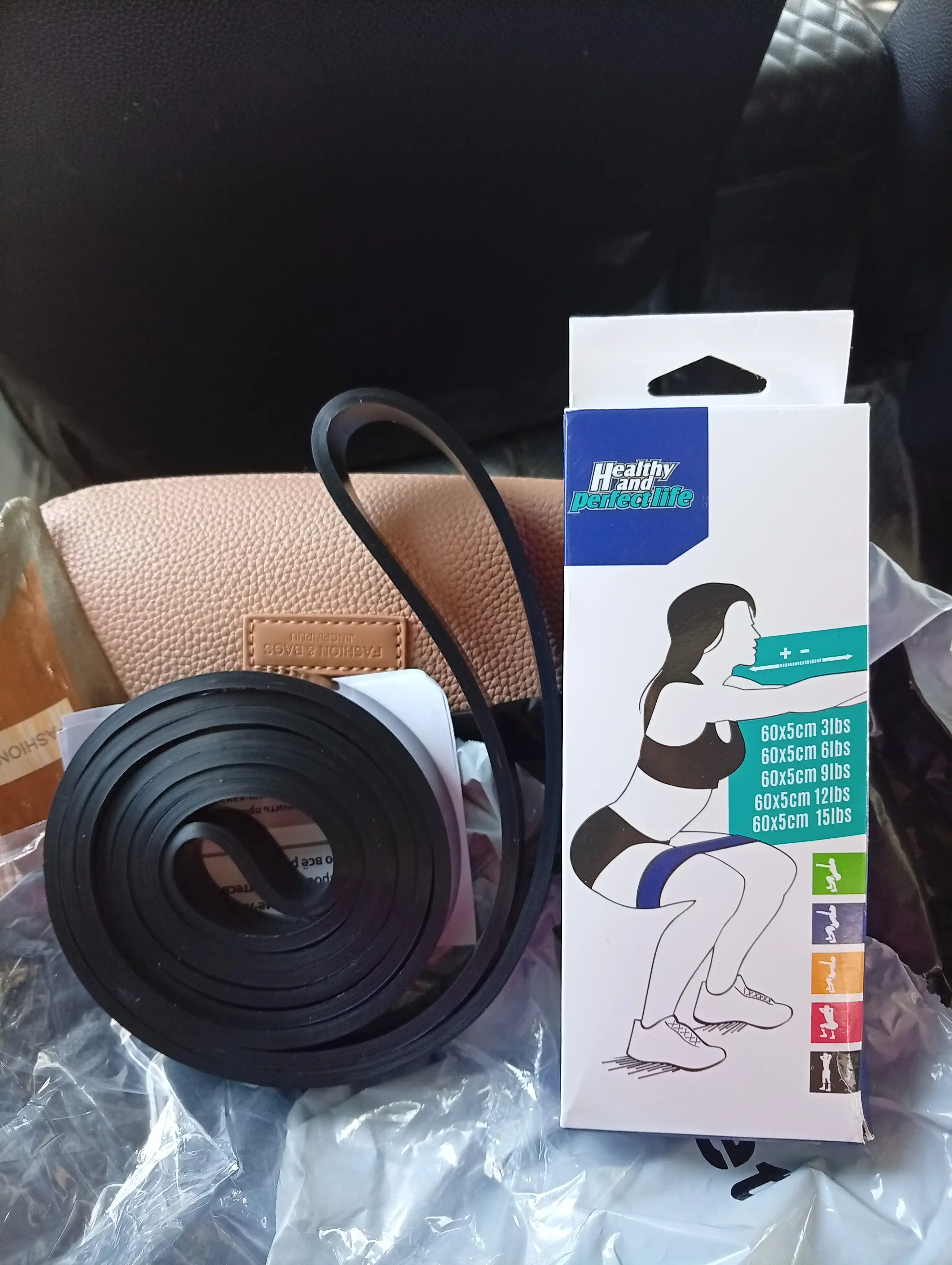 Fitness va yoga uchun rezinka to‘plami, 5 ta elastik rezinka, mashq va sport uchun