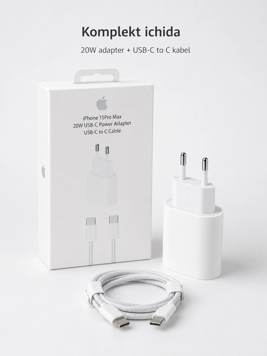 Iphone uchun kabel va adapter komplekt zaryadka