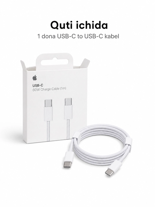 Iphone uchun kabel va adapter komplekt zaryadka