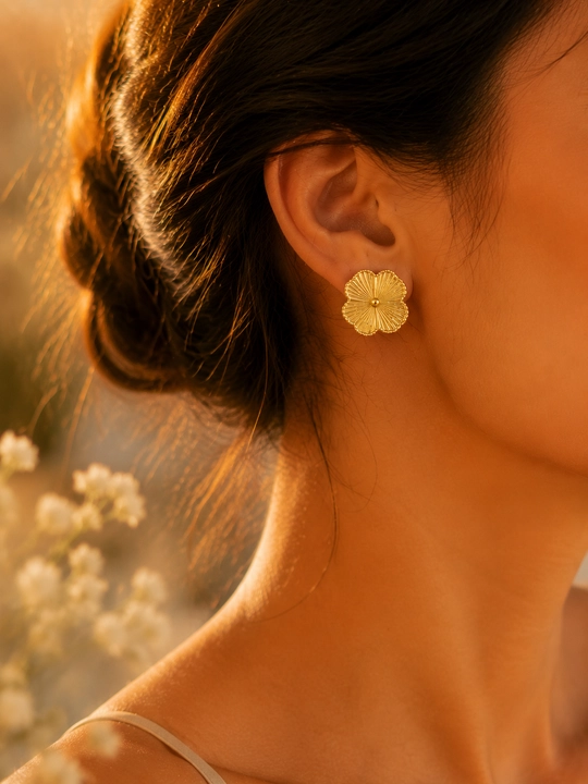 Серьги женские, Van Cleef, с фианитами, золотистые и серебристые
