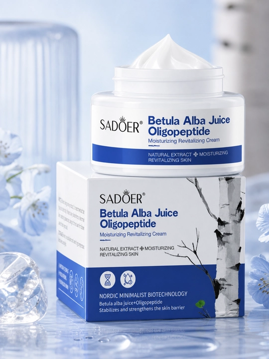 SADOER qayin sharbati va oligopeptid qo‘shilgan yuz uchun namlantiruvchi krem, 50 g