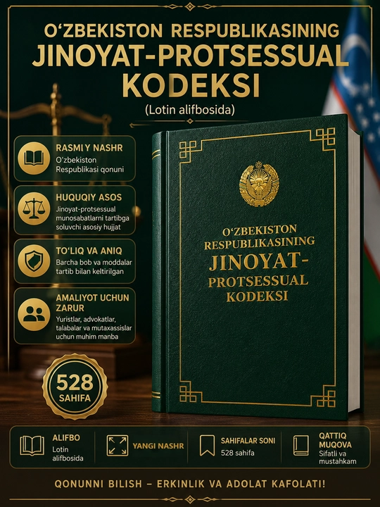 Kodekslar Jinoyat protsessual, Fuqorolik, Soliq, Mehnat, Ma'muriy javobgarlik kodeksi - 