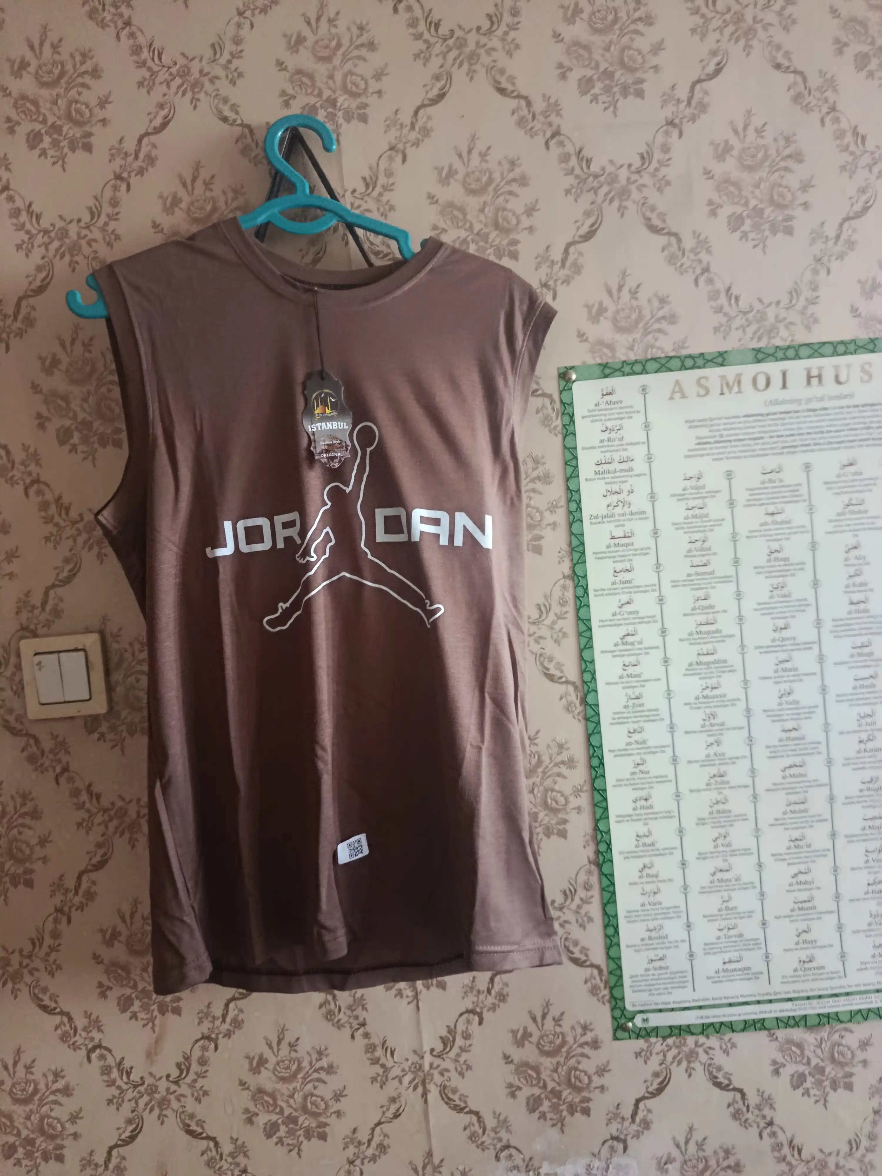 Jordan printli erkaklar yengsiz futbolkasi sport va kundalik kiyish uchun L-3XL