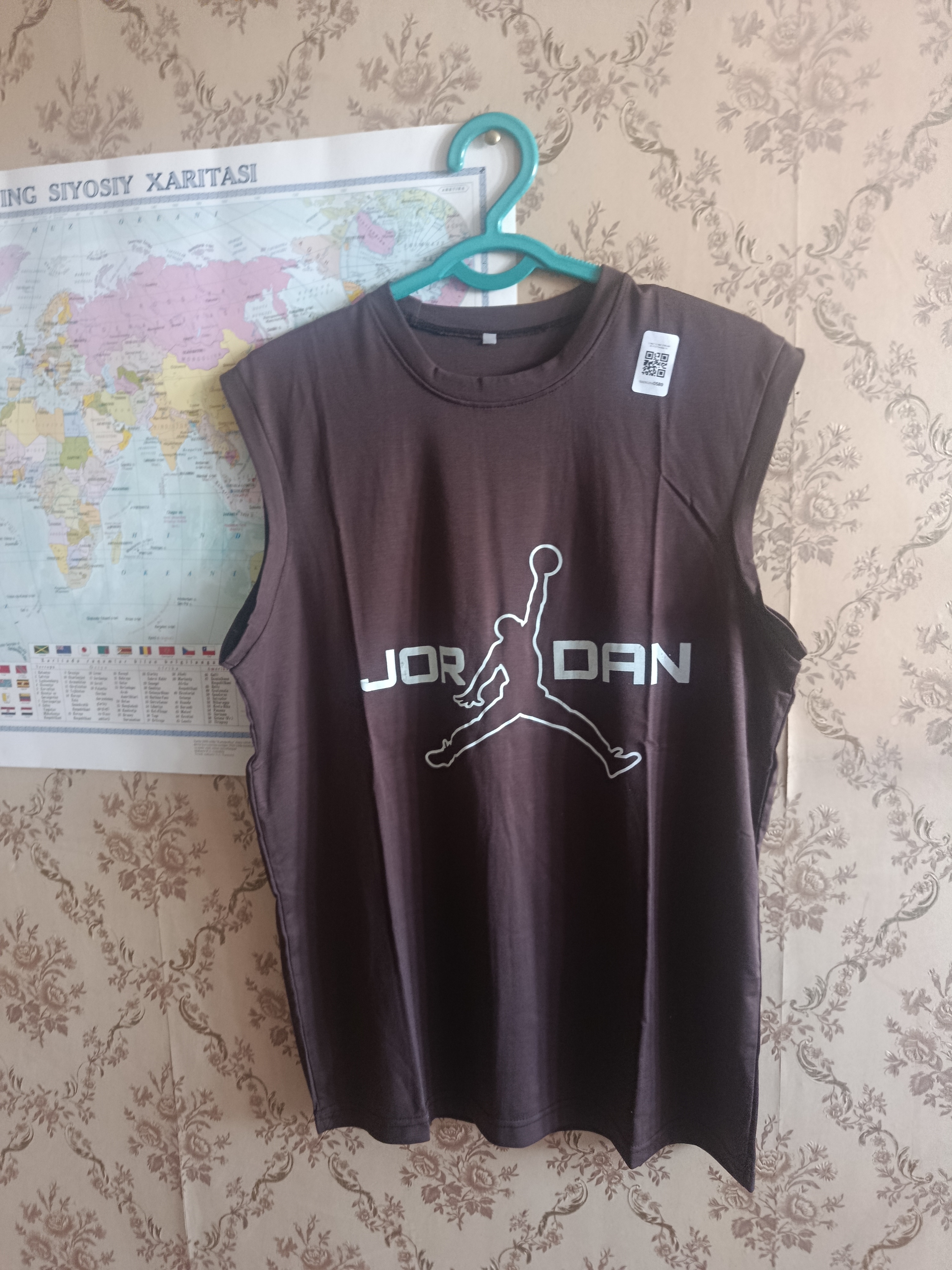 Jordan printli erkaklar yengsiz futbolkasi sport va kundalik kiyish uchun L-3XL