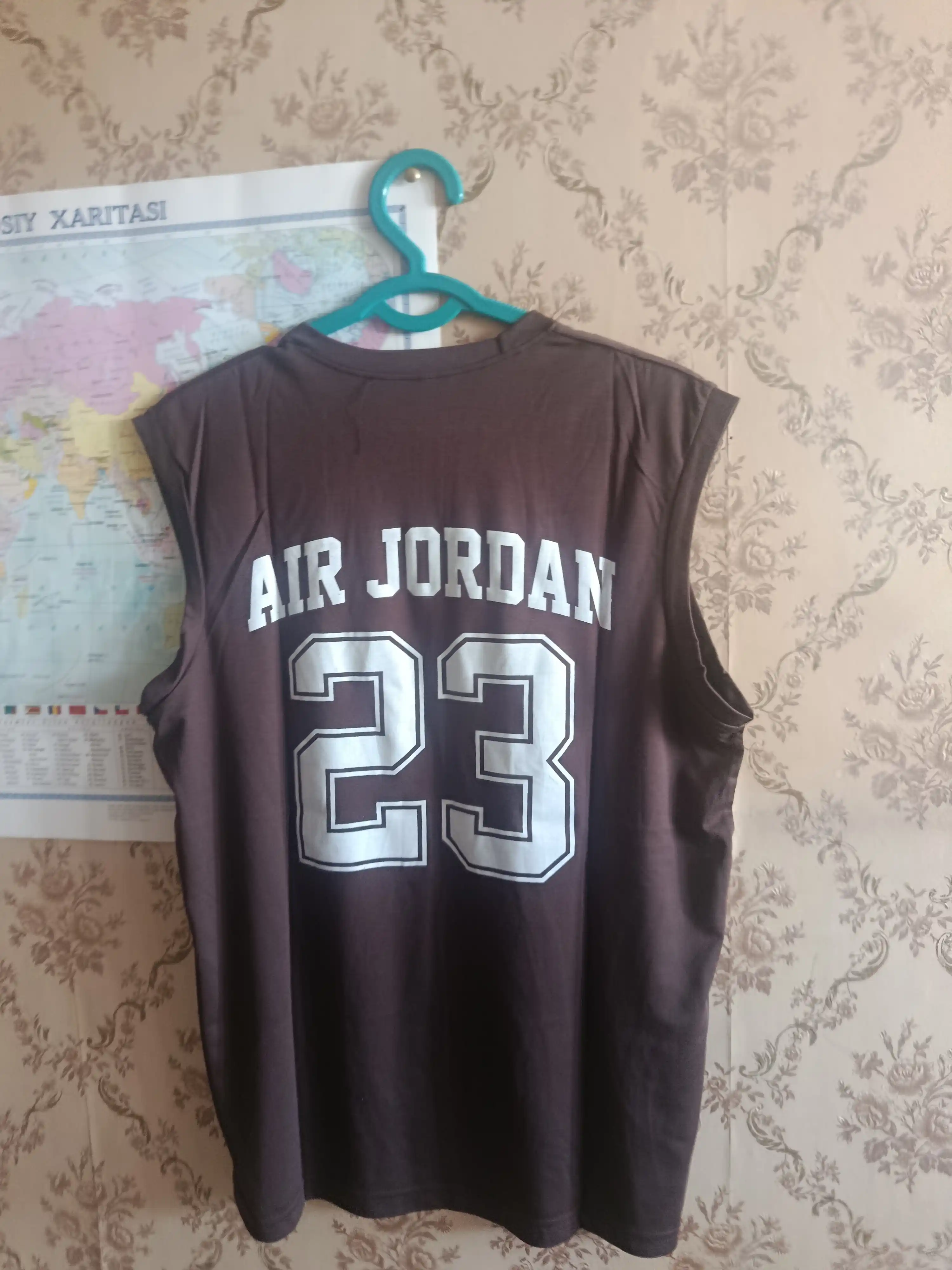 Jordan printli erkaklar yengsiz futbolkasi sport va kundalik kiyish uchun L-3XL