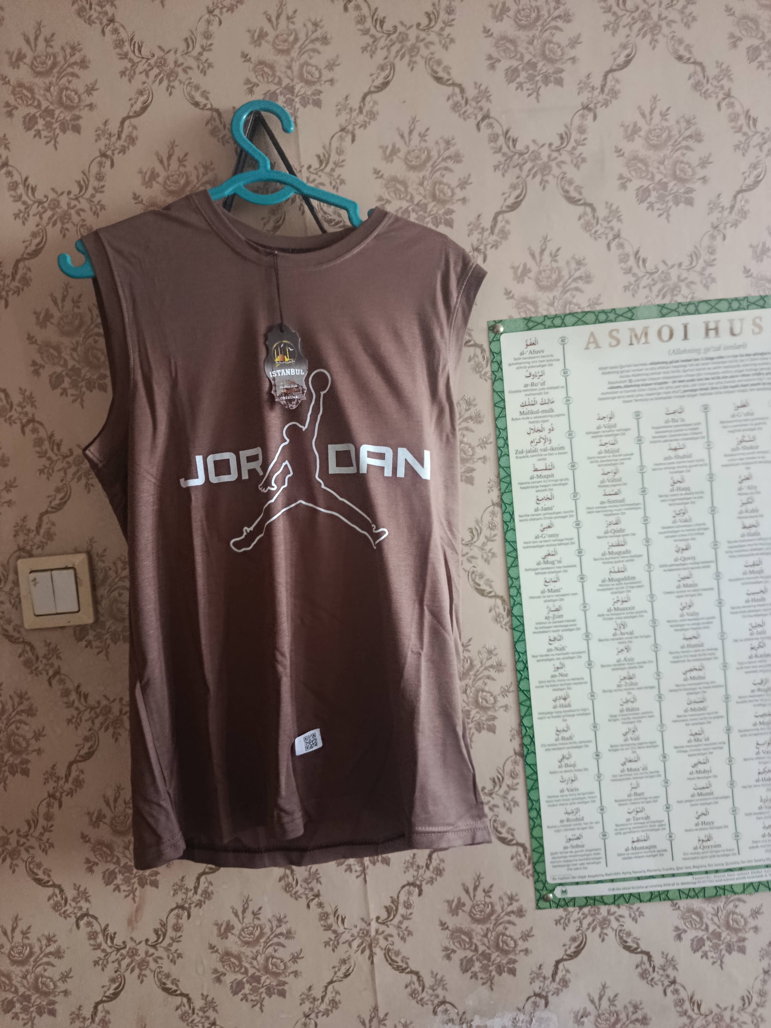 Jordan printli erkaklar yengsiz futbolkasi sport va kundalik kiyish uchun L-3XL