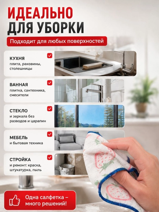 Кухонные салфетки в рулоне из ткани, многоразовые,