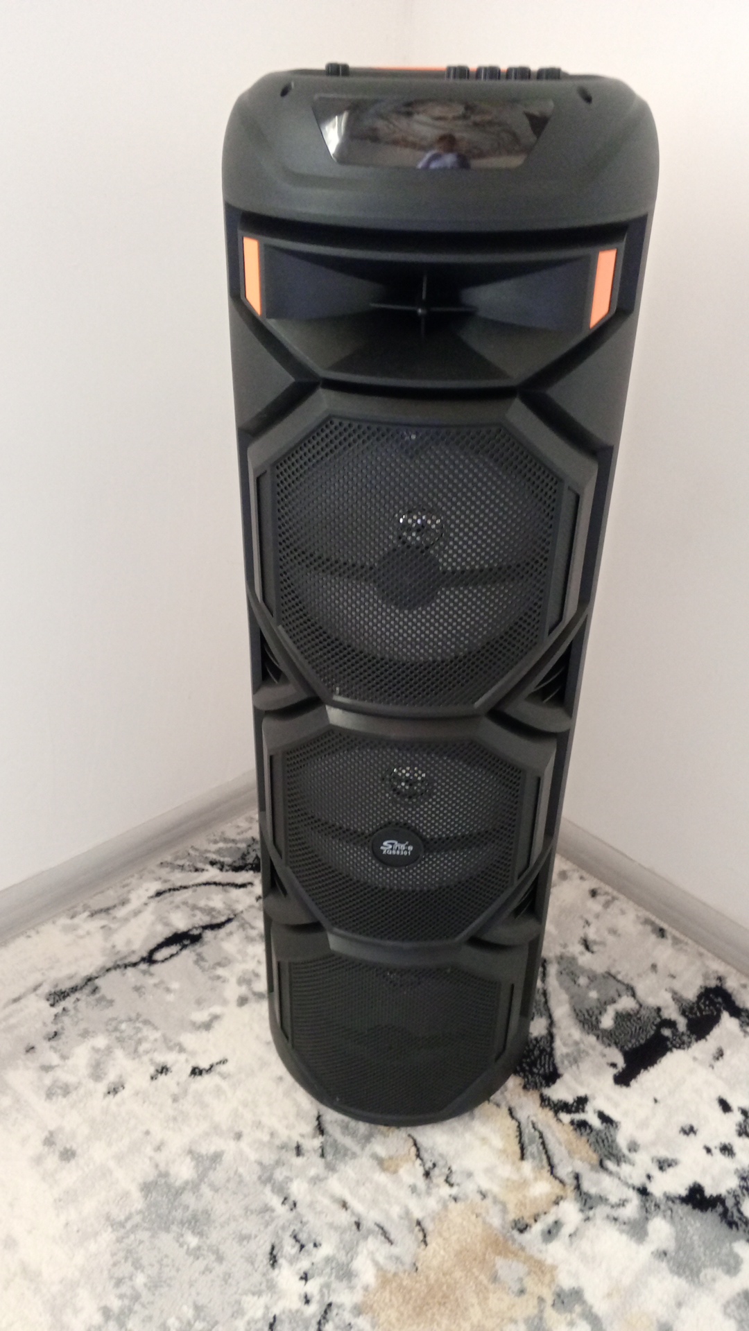 Kolonka, bluetooth simsiz portativ karnay, karaoke, RGB yoritgich va mikrofon, ZQS-8301