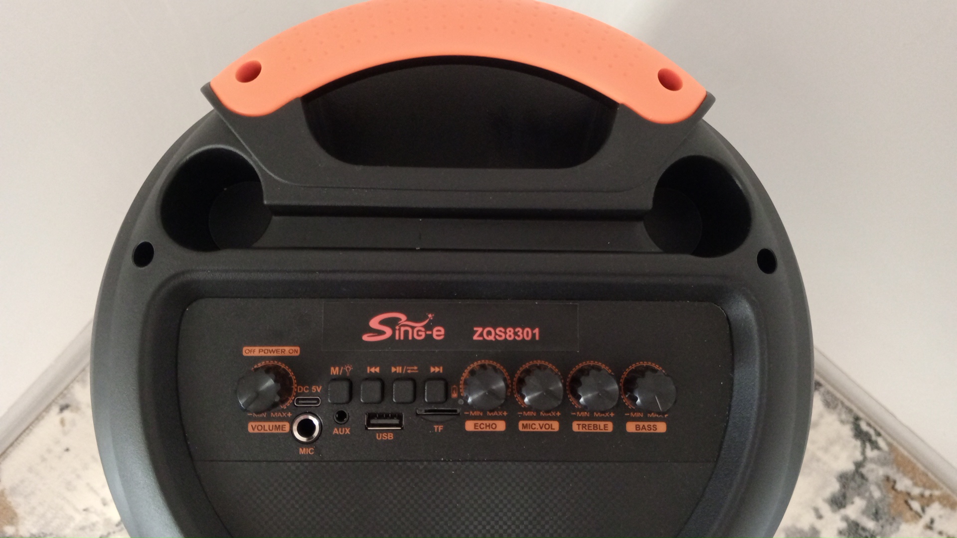Kolonka, bluetooth simsiz portativ karnay, karaoke, RGB yoritgich va mikrofon, ZQS-8301