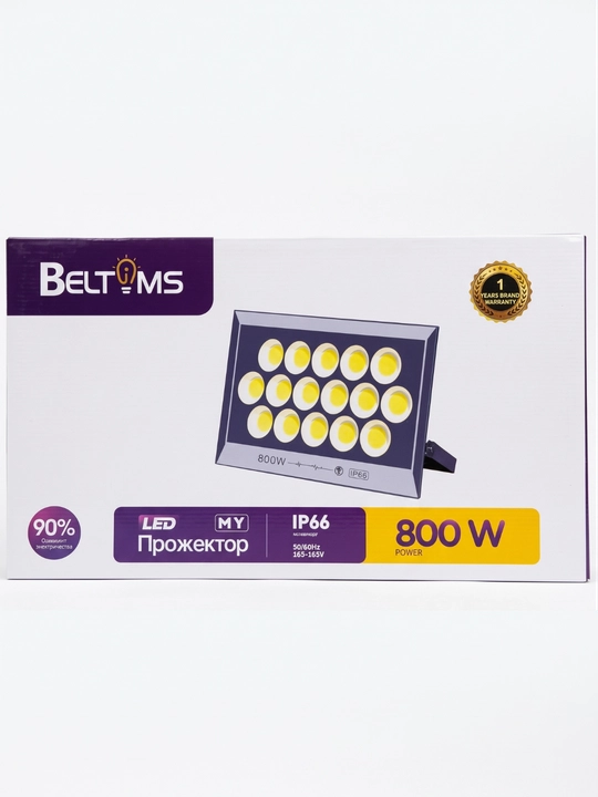 LED ko'cha proektori Beltoms tarelka 800W hovli va omborxona uchun kuchli projektor chiroq - 