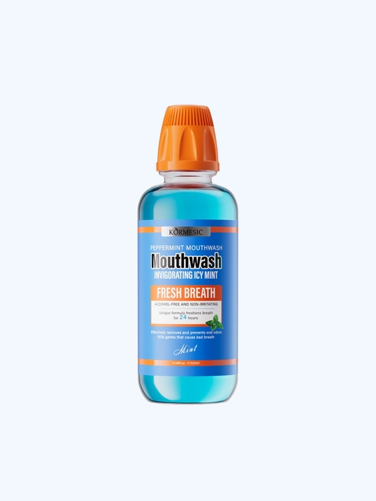 Ополаскиватель для полости рта KORMESIC Fresh Breath Mint, 520 мл, с мятой без спирта