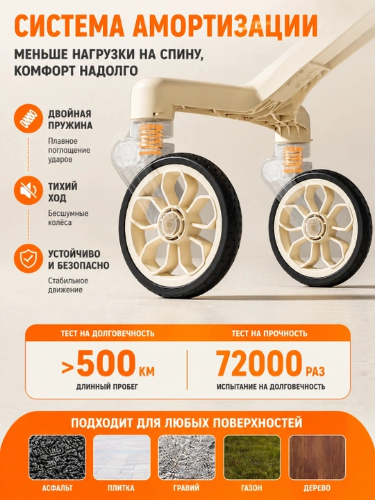 Дрон детская коляска, сиденье 360°, спинка 175°, складывается одной кнопкой, музыка