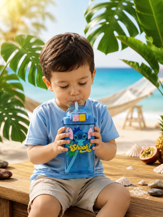 "Stitch" naychasi va dastasi bo‘lgan bolalar suv idishi - 