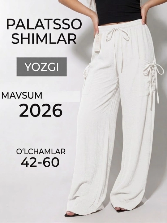 Ayollar uchun Yozgi Palazzo Shim – California Matoli, Erkin Bichim, Kundalik Shim - 