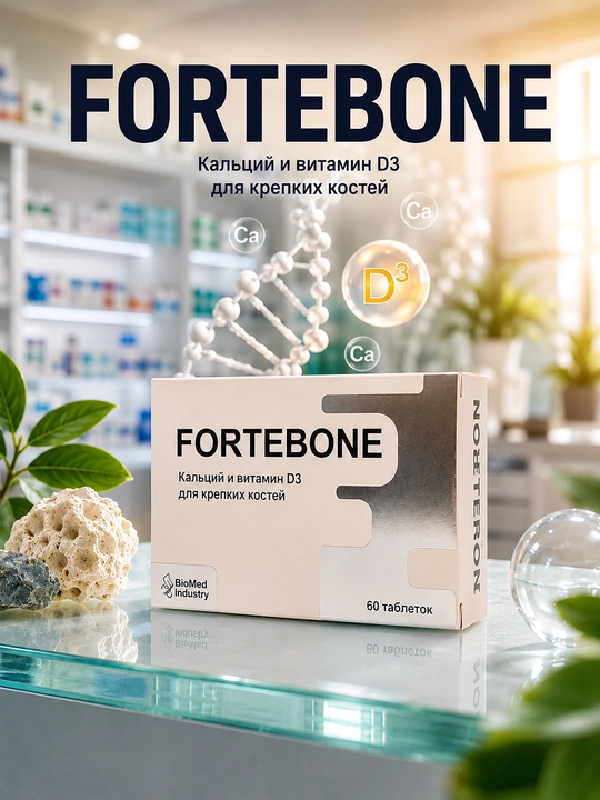 FORTEBONE — Kalsiy va D3 vitamini manbai, suyak va tishlar salomatligini uchun