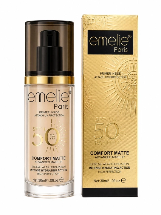 Тональный крем для лица Emelie SPF, стойкий, матовый эффект и ровное покрытие