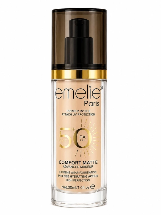 Тональный крем для лица Emelie SPF, стойкий, матовый эффект и ровное покрытие