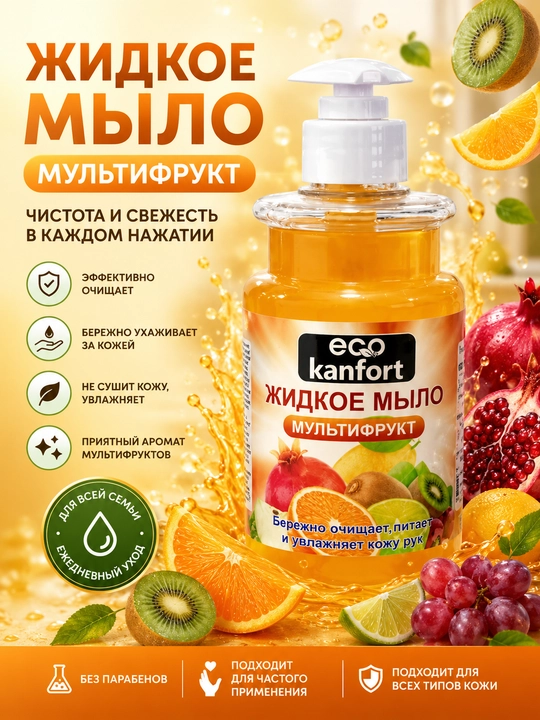 ECO KANFORT жидкое крем-мыло , 300мл - 